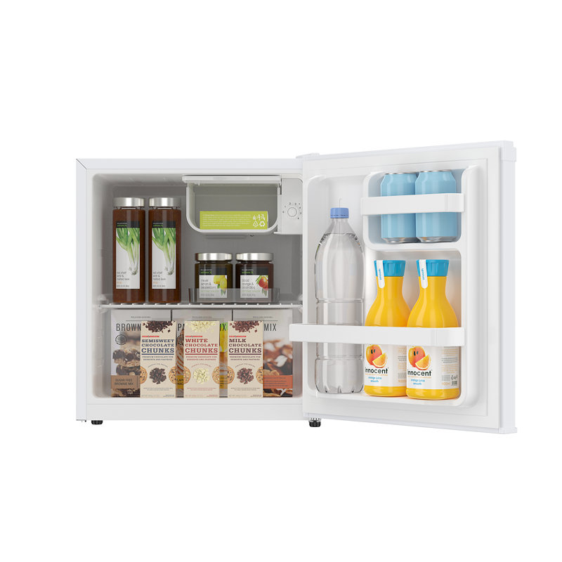 FRIGIDAIRE 1.6 Cu. Ft. Compact Fridge with Chiller, Countertop Fridge (Black), White