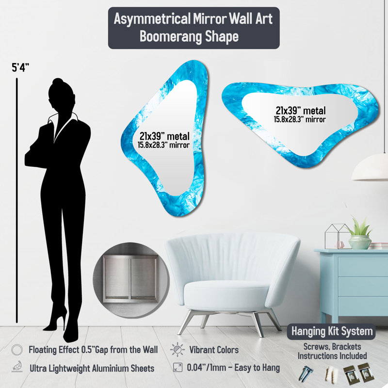 Pine Tree Enchanted Forest I - Tree Pine 3D Shapes Irregular Traditional Large Wall Mirror