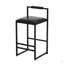 Ensemble de 2 tabourets de bar avec dossier et 2 chaises de bar rembourrées en cuir de polyuréthane avec repose-pieds