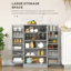 Armoire de cuisine autoportante moderne avec 12 tablettes de porte-128129985