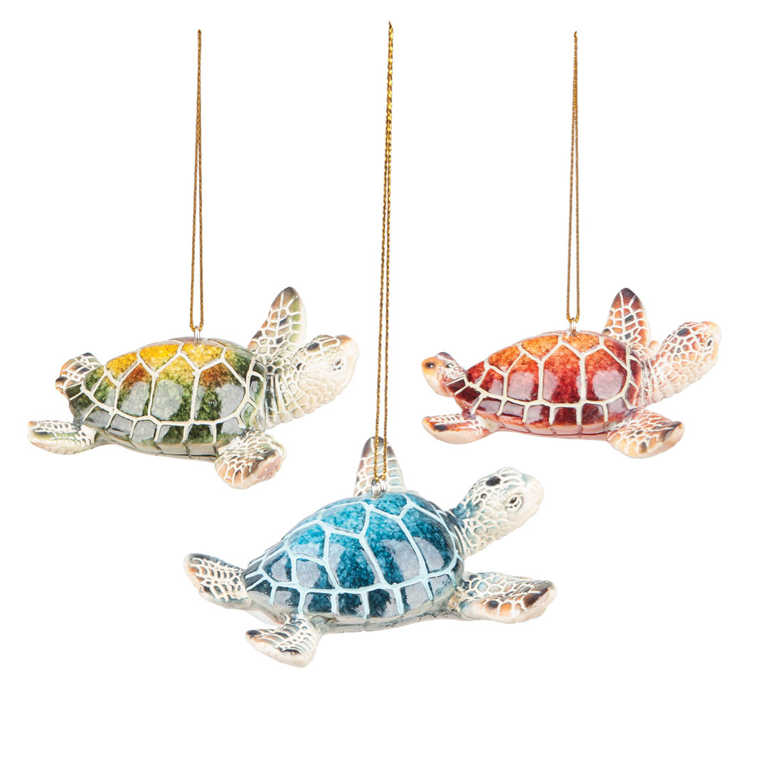 Cozumel Seaturtle Hanging Figurine Ornament (Set of 3) The Holiday Aisle®