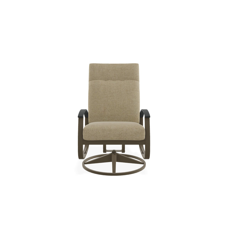 Chaise berçante pivotante réglable avec coussins Askar, Mélange de sable Sunbrella®, Graphite classique P30