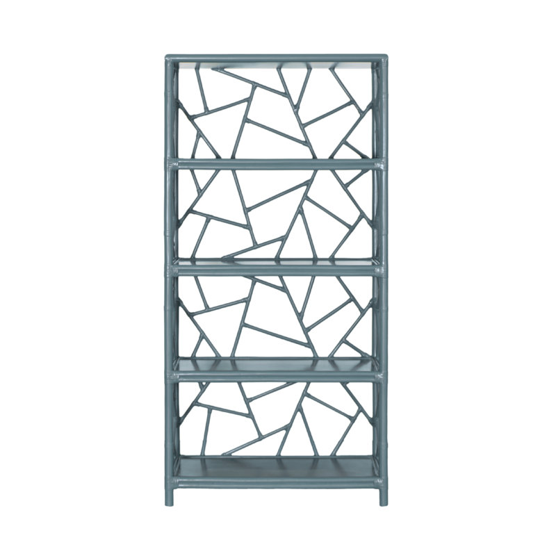 Tiffany 72"H x 36"W Etagere Bookcase, Regatta Blue