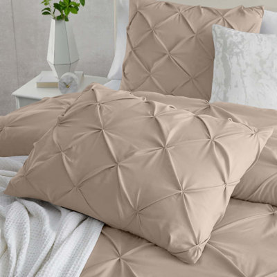 Microfiber Solid Colour Duvet Cover Set with Pillowcases Included