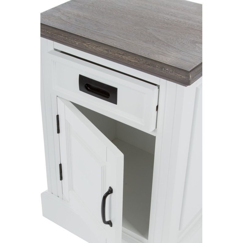 Valleywood 46cm W Solid + Manufactured Wood Bedside Table