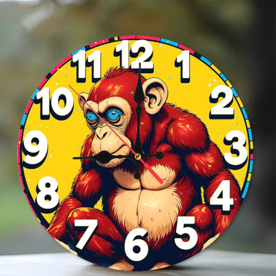 Horloge murale singe