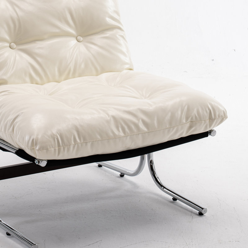 Méridienne Mid-Century, Blanc lustré
