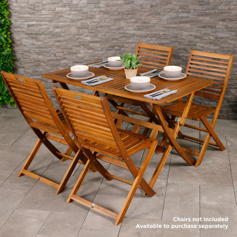 Rectangular Folding Outdoor Dining Table , 120cm W 70cm D