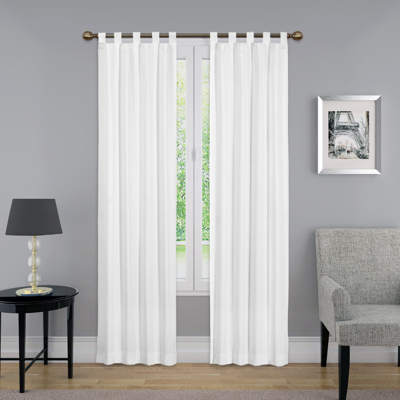 Barretti Sheer Curtain Pair, 30" W x 63" L, Indigo