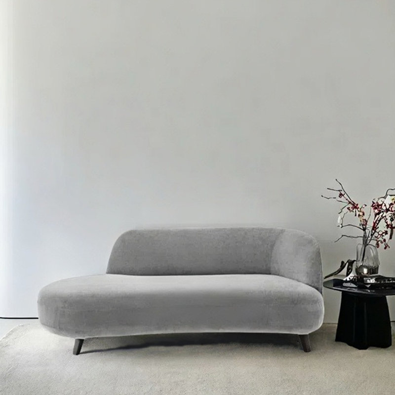 Méridienne simple au design créatif et moderne, Gris, Face à la droite