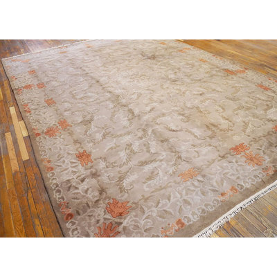 Tapis ivoire antique en laine