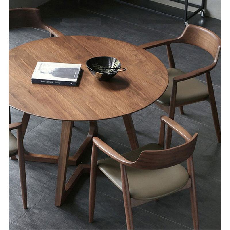 Jabron Round Solid Wood Dining Table