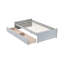Lit simple, 2 tiroirs, surface de sommeil confortable en bois d'hévéa gris, compartiments de tiroir spacieux gris uni et support facile à installer-1410840341