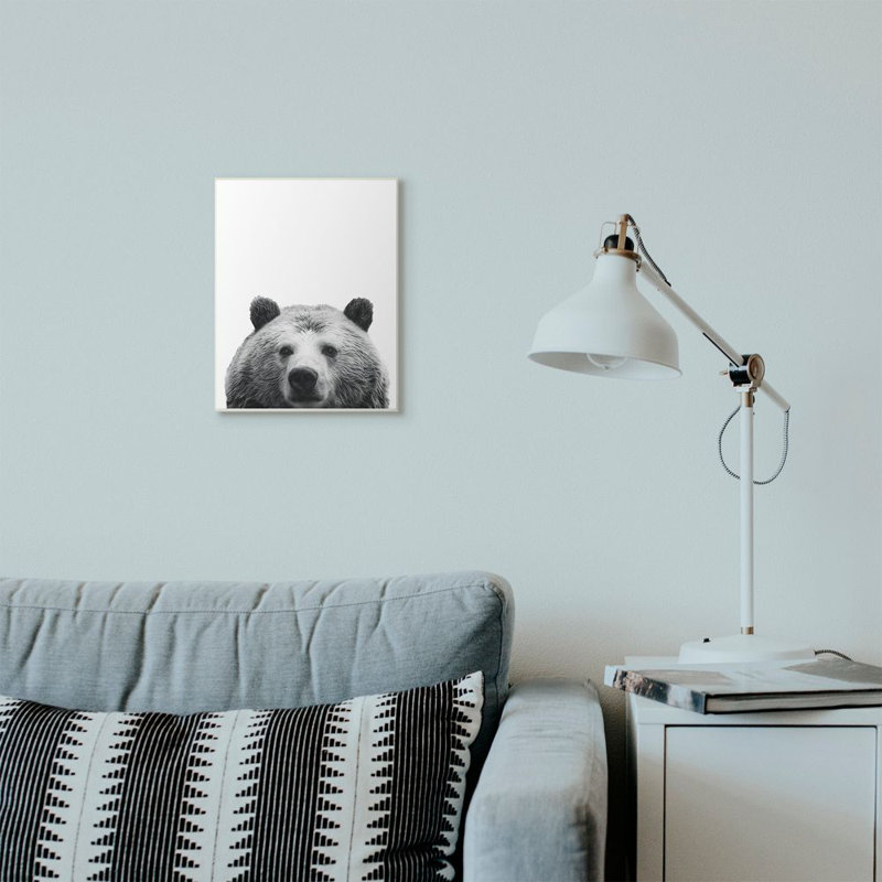 « bear head animal design », impression sur toile, Plaque murale, H 15 po x l 10 po x P 0,5 po