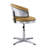 Adjustable Stool With Turmeric Leather And - Frame