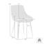Baring Dining Accent Chair in Velvet Upholstery and Metal Legs-229191060-229191065