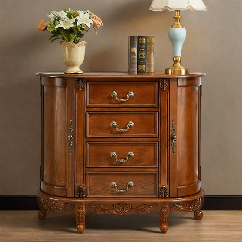 Armoire d'appoint en bois massif Simple Simple, H 35,03 po x l 31,49 po x P 13,77 po, Brun