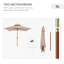 Parasol de marché carré 10' Audwin