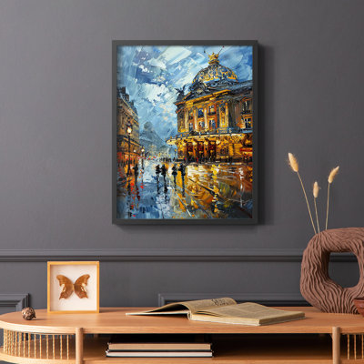 Paysages série CCDXLIV - reproduction encadrée de qualité supérieure - prête à être accrochée - aucun clou requis