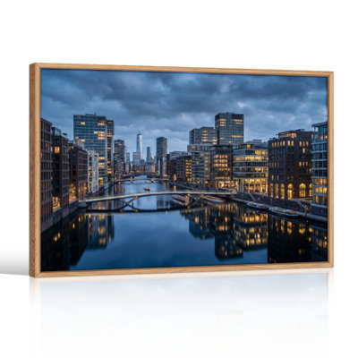 Ensemble d'une toile murale « Reflet de paysage urbain »
