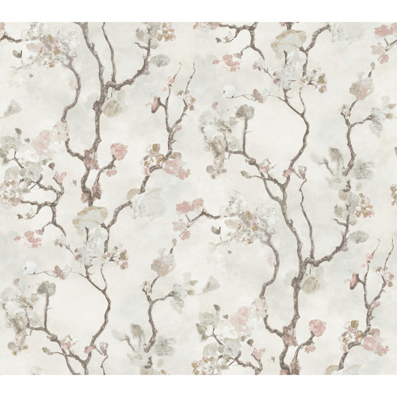 Floral Wallpaper Roll, Blush