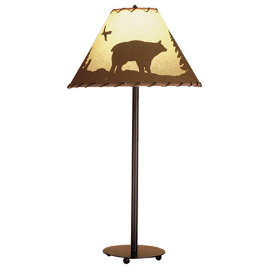 Rustic Lodge Metal Buffet Lamp