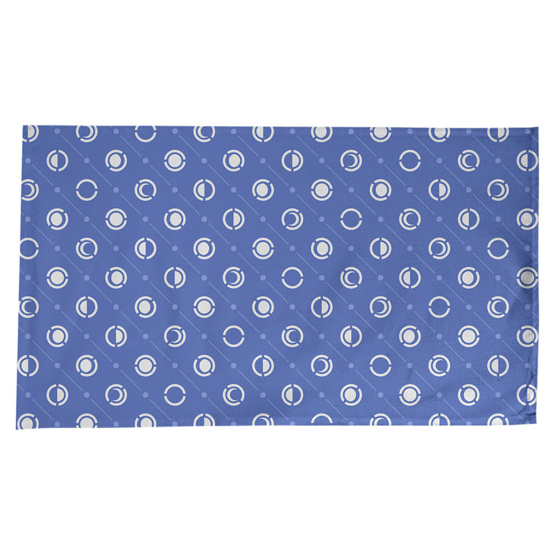 Classic Moon Phases Tablecloth, White/Blue