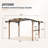 11 ft. x 8.8 ft. Aluminum Pergola with Canopy-88409405-70364580