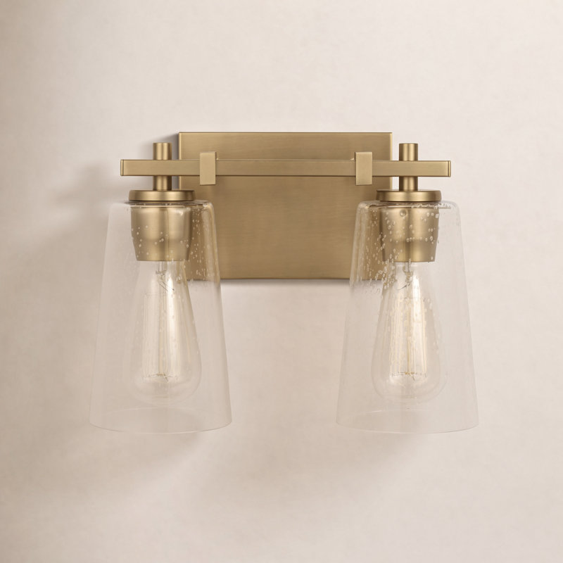 Coiffeuse à 4 lumières Noland, Burnished Brass