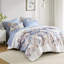 Ensemble d'édredon bleu très grand - édredon, draps, 2 taies décoratives et drap très grand