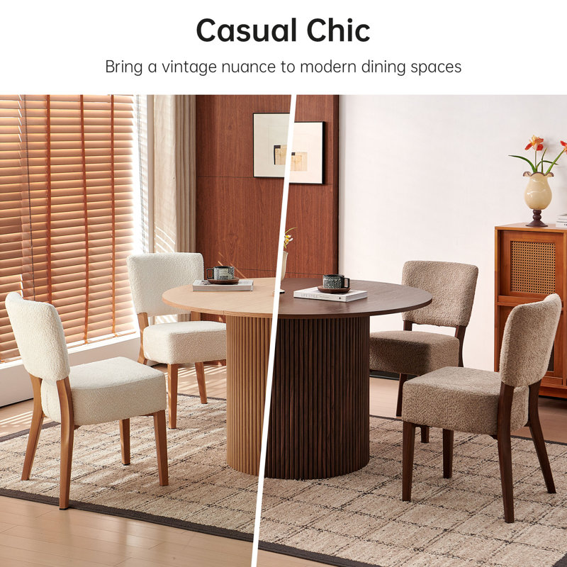 Aarush 5 - Piece Dining Set, Walnut Brown/Brown