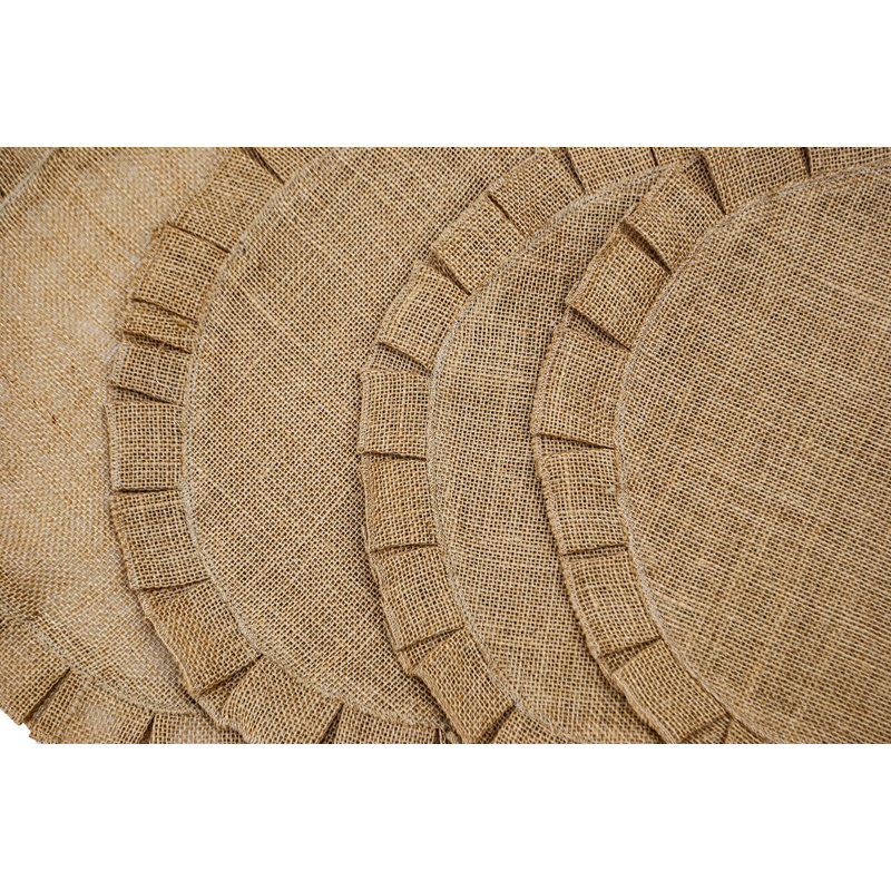 Ensemble de napperons 4 pièces Tetbury Ruffle, Beige