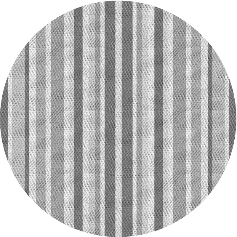 Striped Indoor Rug, Round 3'