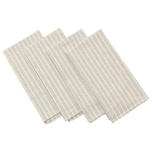  Serviette rayée en coton (Ensemble de 4)