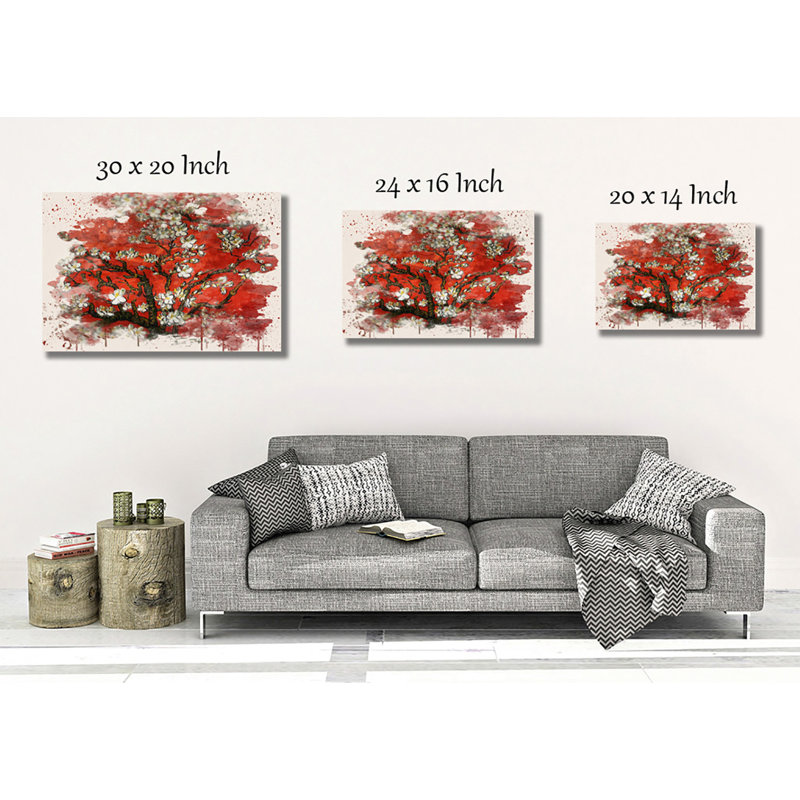 Almond Blossom Tree by Vincent Van Gogh - Wrapped Canvas, 35cm H x 50cm W