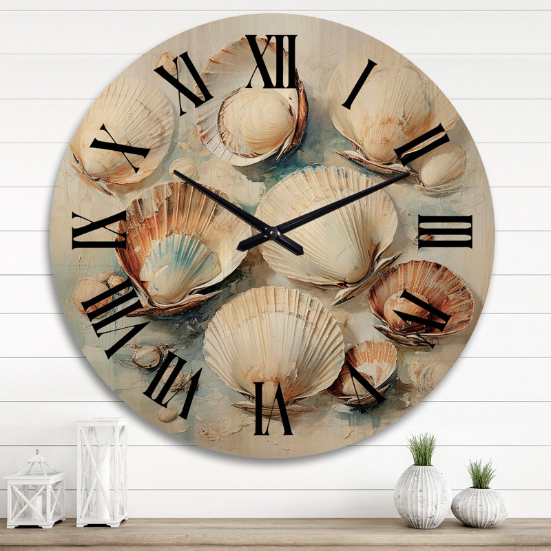 Horloge murale en bois massif Wasola, Très grand