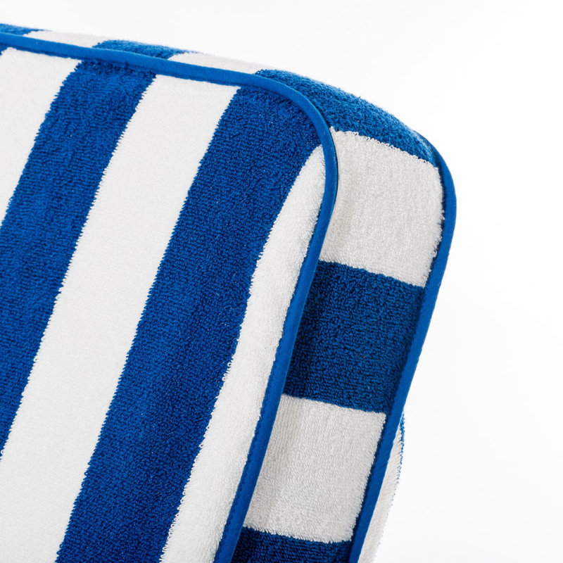 Lounger Towel, Crew Mediterranean Blue Stripe