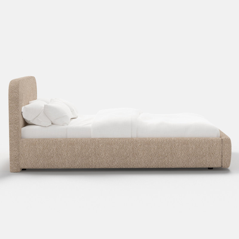 Daphne Platform Bed, Queen, Plush Boucle Camel