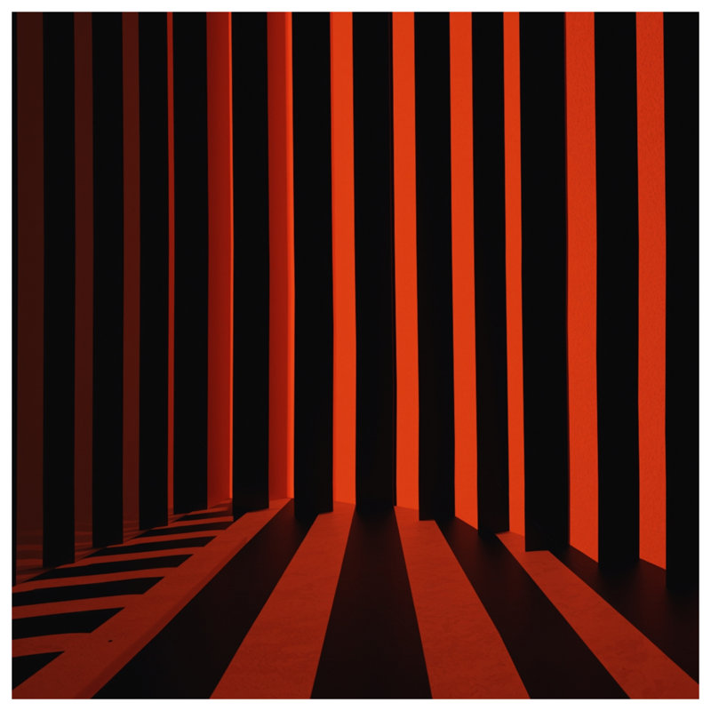 Red Black Vertical Stripes Bedding Striped Bedspread Abstract, Full / Double