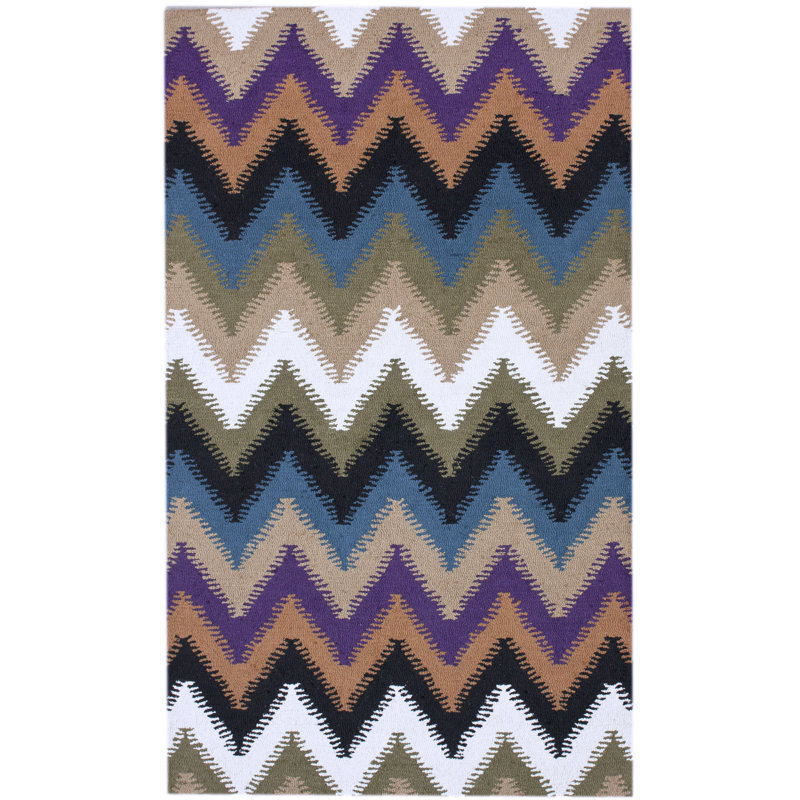 Wool Chevron Indoor Rug, Rectangle 7'6" x 9'6"