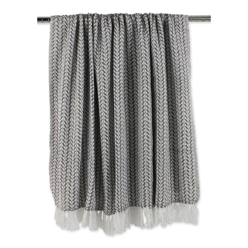 Jeté en coton Arrowhead, Gris