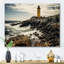 Photo d'un phare gris et jaune I, reproduction sur toile-1172142167-1172142166
