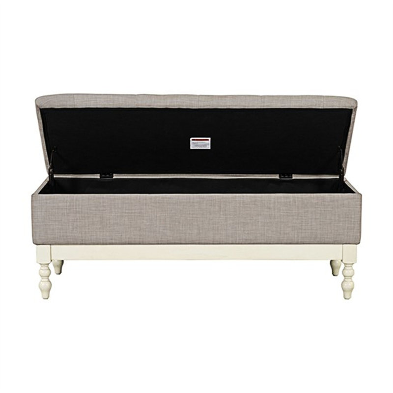 Banc de rangement capitonné