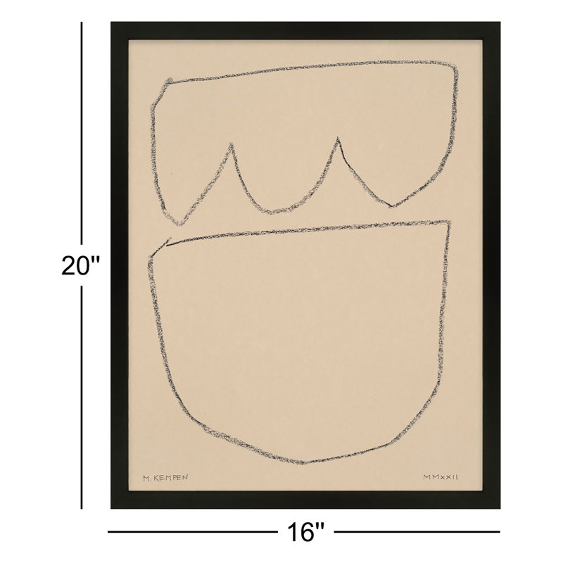Outlines 8 Print by Michael Kempen, Black, 20" H x 16" W x 1.25" D