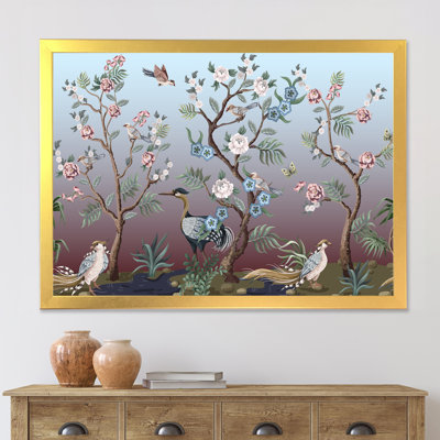 " Chinoiserie With Birds And Peonies XI "