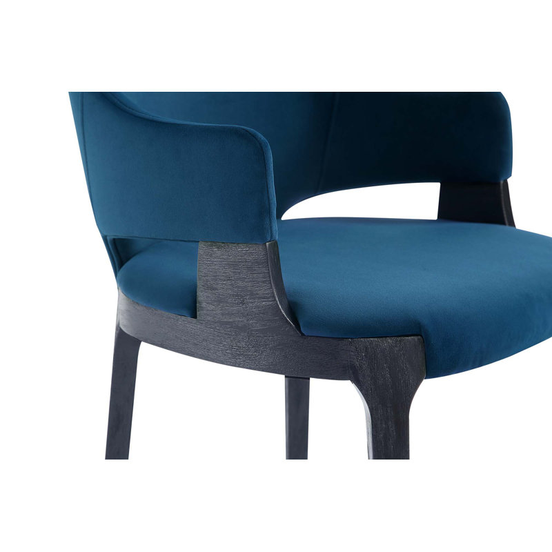 Chaise de salle à manger rembourrée Kara, Bleu