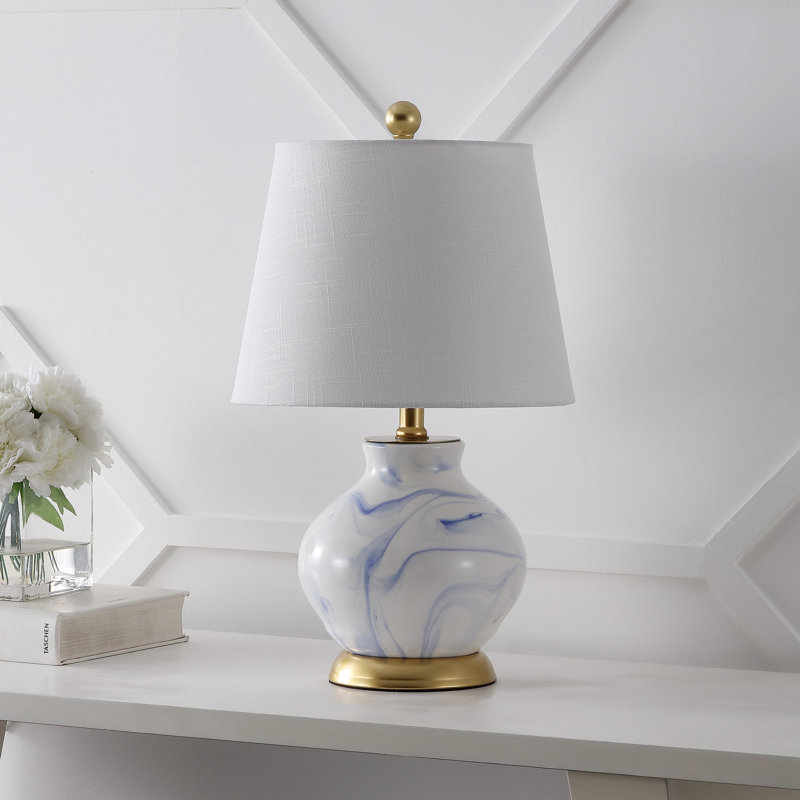Lampe de table en céramique marbrée 21 po Larena