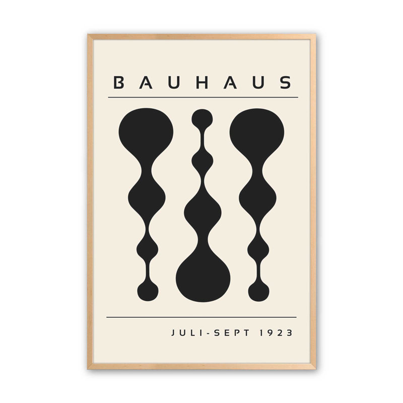 Impression de précision Bauhaus, Cadre noir, H 25 po x l 19 po