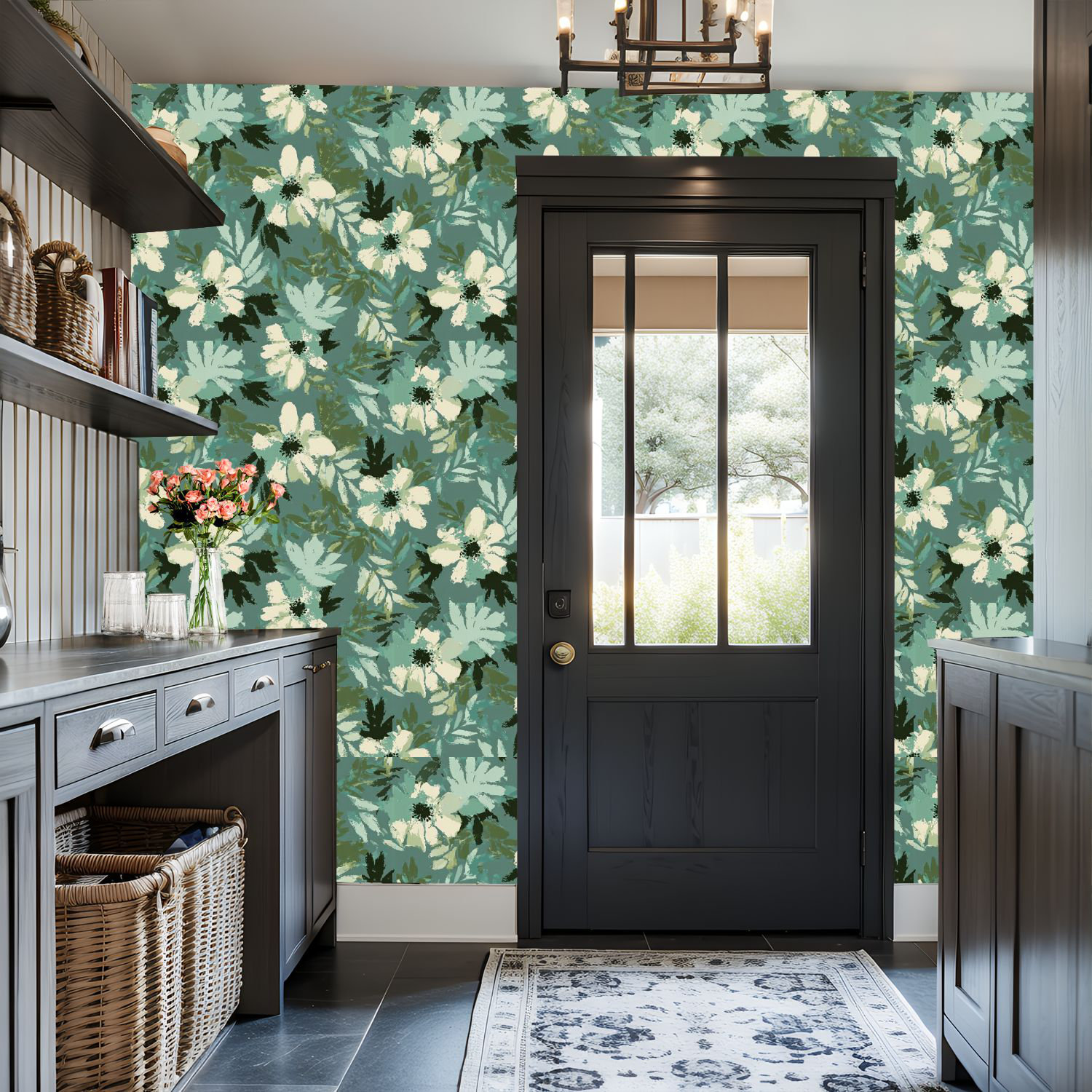 Lark Manor™ Peel and Stick Wallpaper Contact Paper Abstract green ...