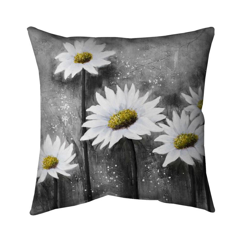 Daisies - 16"x16" Throw pillow - Poly twill - Print on demand